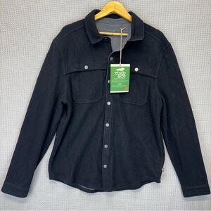 NWT Toad & Co. Men's Kennicott Wool Blend Button Up Shirt Jacket Black Sz Large